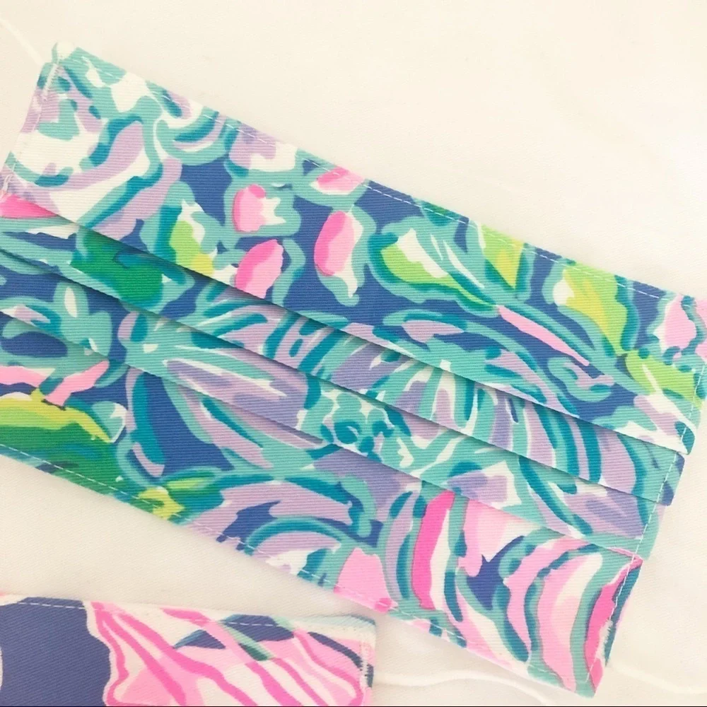 Lilly Pulitzer Floral Covid Face Masks Elastic Strap